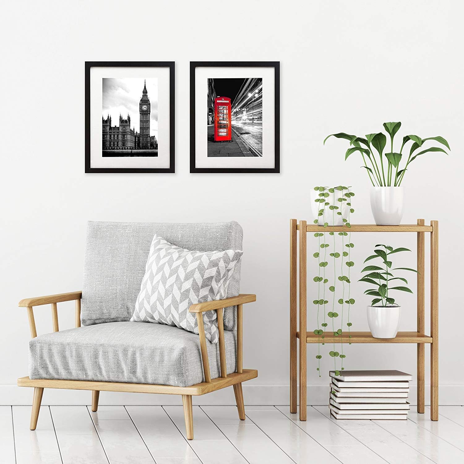 Americanflat Picture Frame in Black with Shatter Resistant Glass - Horizontal and Vertical Formats - Wall Mounted - 11" x 14" - Pack of 12