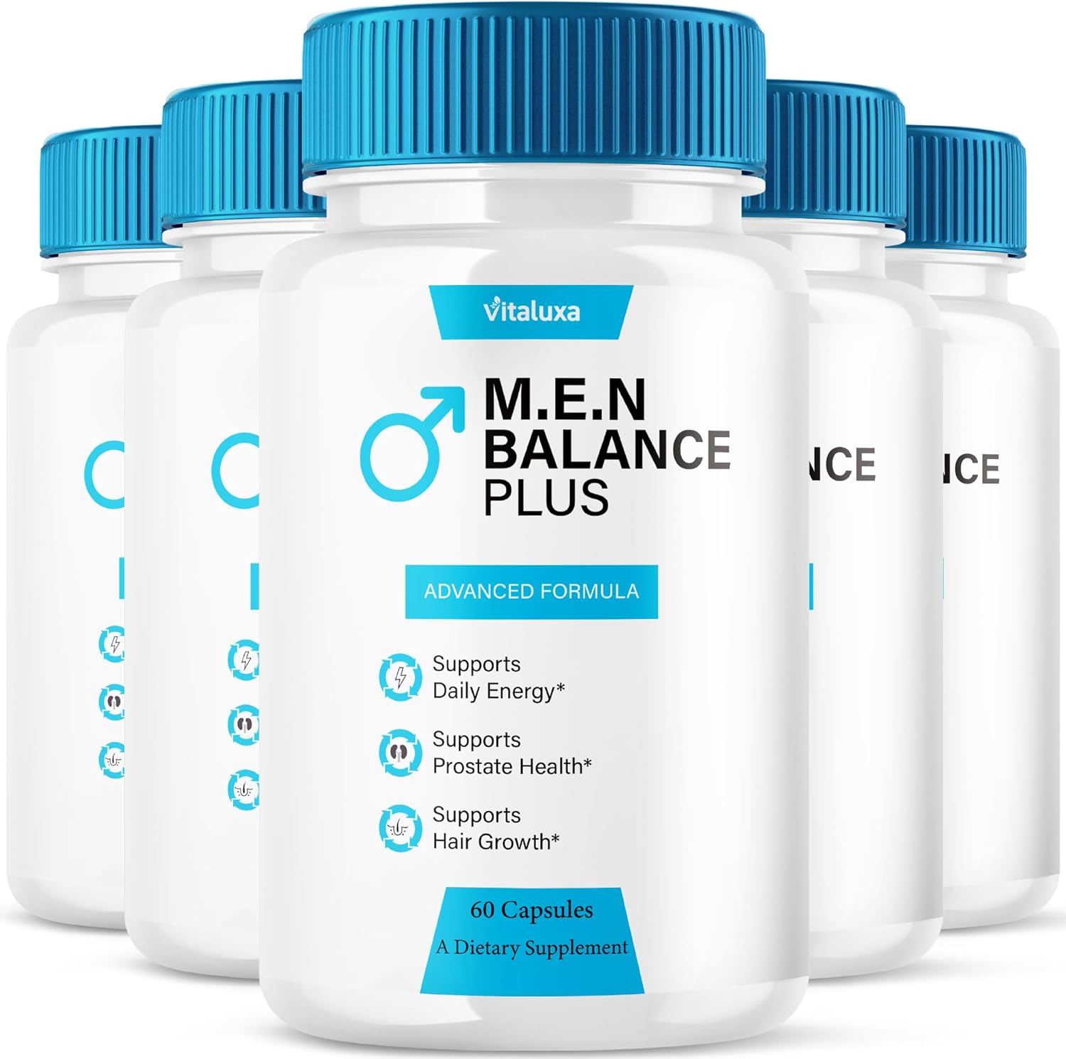 (5 Pack) Men Balance Plus Capsules, MenBalance Supplement Pills with Advanced Max Strength, Triple Action Formula Performance Support Capsulas, Natural Premium Ingredients Menbalanced+ Reviews (300ct)