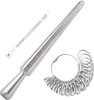 Ring Sizer Measuring Tool Set,Plastic for Gauge Finger Measurement Sizing Mandrel Ring Sizer Tools for Jewelry Sizing Measuring