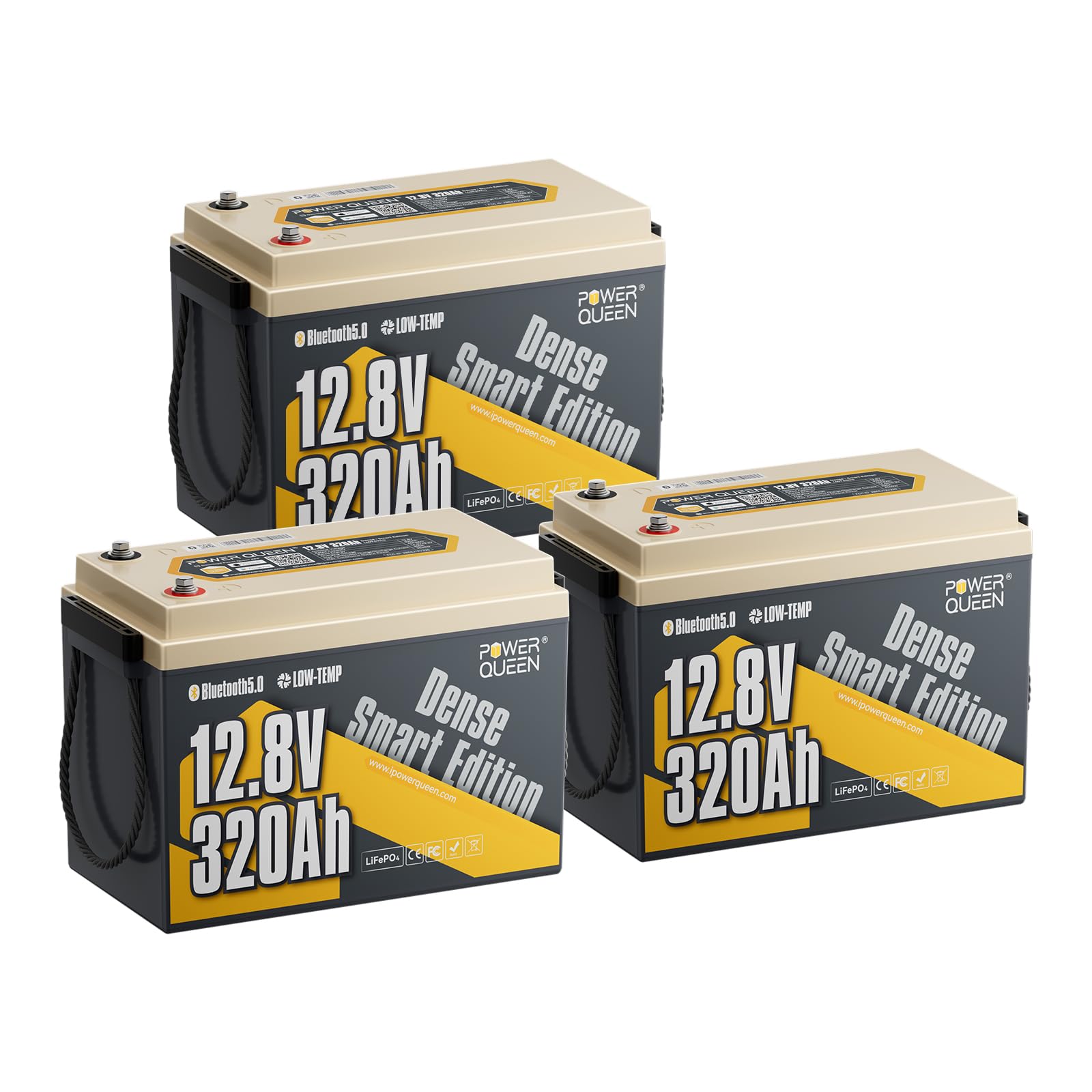 Power Queen 12V 320Ah Mini LiFePO4 Lithium Battery for RV Boondocking