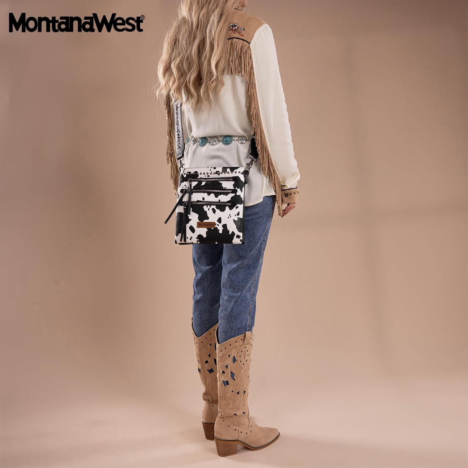 Montana West Crossbody Bags for Women Multi Pocket Cross Body Bag Purses with Guitar Strap