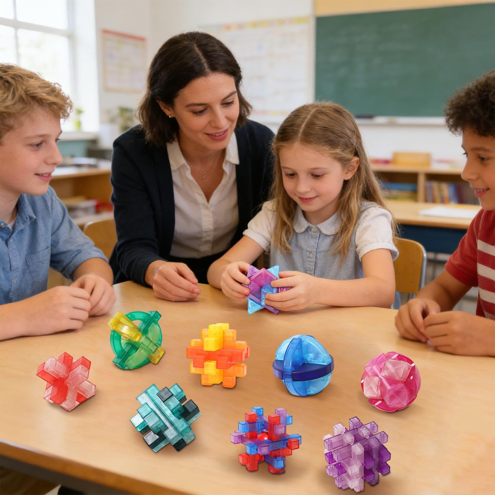 Genérico Holzspielzeug - Montageunterhaltung, Holzpuzzle zur Herausforderung des Geistes, für Kinder, Erwachsene, Mädchen, Reisen, Schule und Heimdekoration