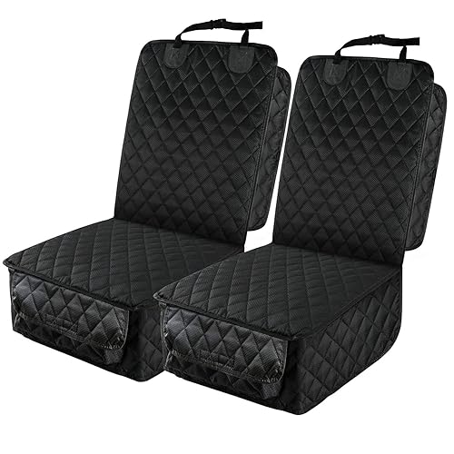 PETICON Waterproof Front Seat Car Cover 2 Pack, Full Protection