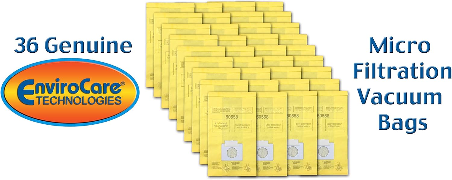 EnviroCare Replacement Micro Filtration Vacuum Bags for Kenmore Canister Q 50555, 50558, 50557 and Panasonic Type C-5 36 Pack, 36 Count : Home & Kitchen