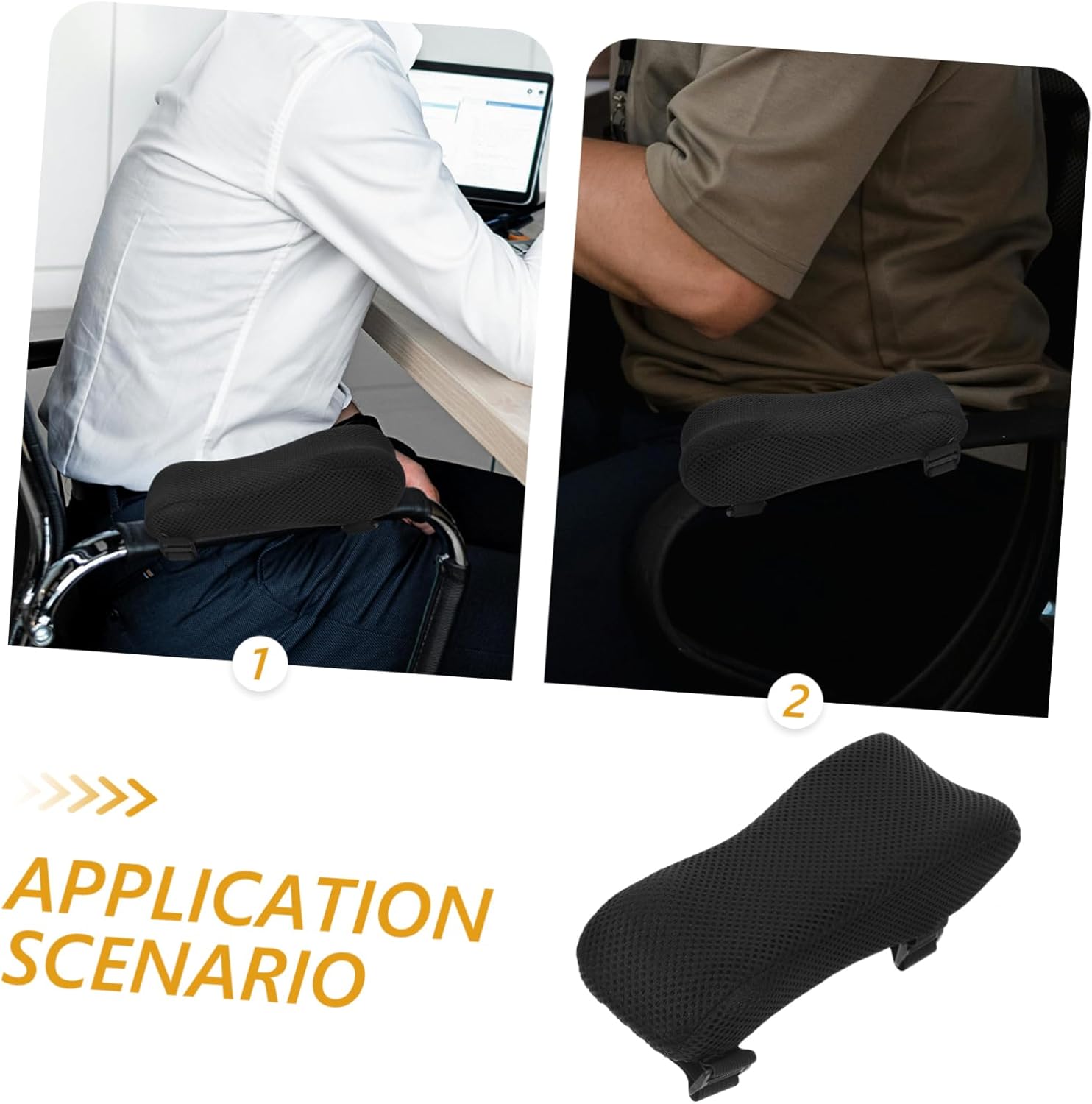 Memory Armrest Cushions for Office Chairs and Wheelchairs Comfortable Arm Pads for Enhanced Support and Relaxation Versatile Design for Home and Office Use