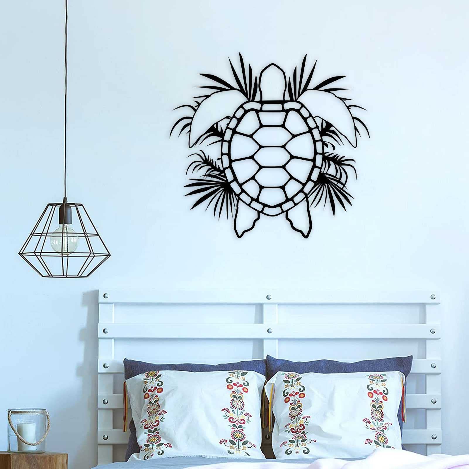 Decorazione Angolare In Metallo A Forma Di Tartaruga Marina, 25x25 Cm, Per Porte, Finestre E Mensole