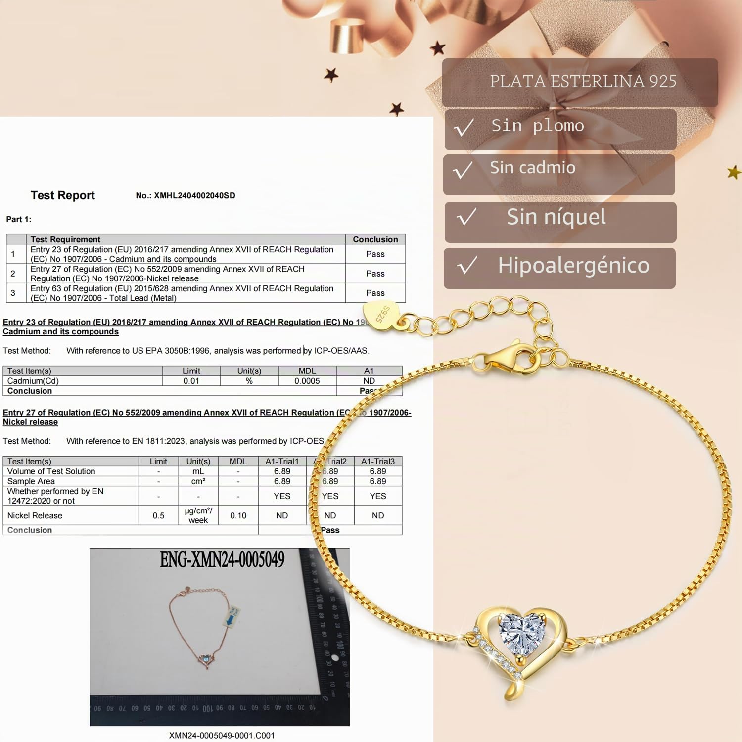 LAVUMO Pulsera con corazón para mujer, plata 925, pulseras Infinity Love