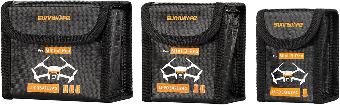Mini 3 4 Pro Batterij Opbergtas voor DJI Mini 4 Pro/Mini 3 Pro Camera Drone RC Quadcopter Lipo Safe Pouch Brandwerende Explosiebestendige Batterijen Case Guard voor Opslag en Opladen (voor 1 batterij