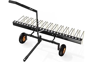 YINTATECH ATV Rake Pull Behind, 60 Inch Wide Pine Straw Rake