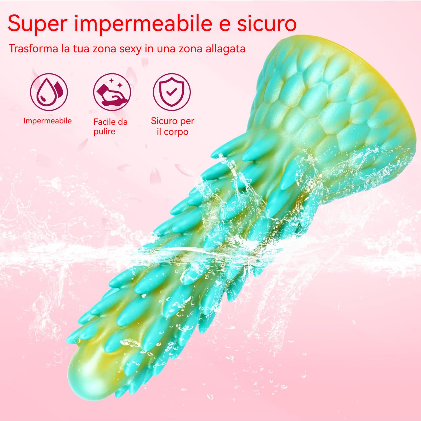 20 cm Dildo Mostro Nodo Tentacolo, Dildo Anale in Silicone Fantasy con Ventosa, Dragon Dildos per Stimolazione Punto G e Prostata, Sex Toy per Uomo Donna, Anal Plug