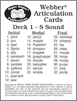 Super Duper Publications | Articulation S Sound Fun Deck | Vocabulary and Language Development Flash Cards | Educational Learning Materials for Children