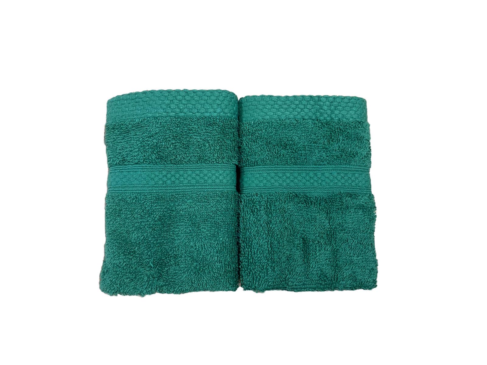 Shl Dark Green 100% Cotton Soft & Absorbent Towels 500 Gsm (Pack Of 2 Hand Towels, )