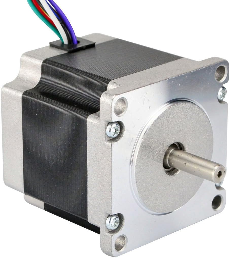 STEPPERONLINE Dual Shaft Nema 23 CNC Stepper Motor 1.26Nm(179oz.in) 8 Wires CNC Mill Router