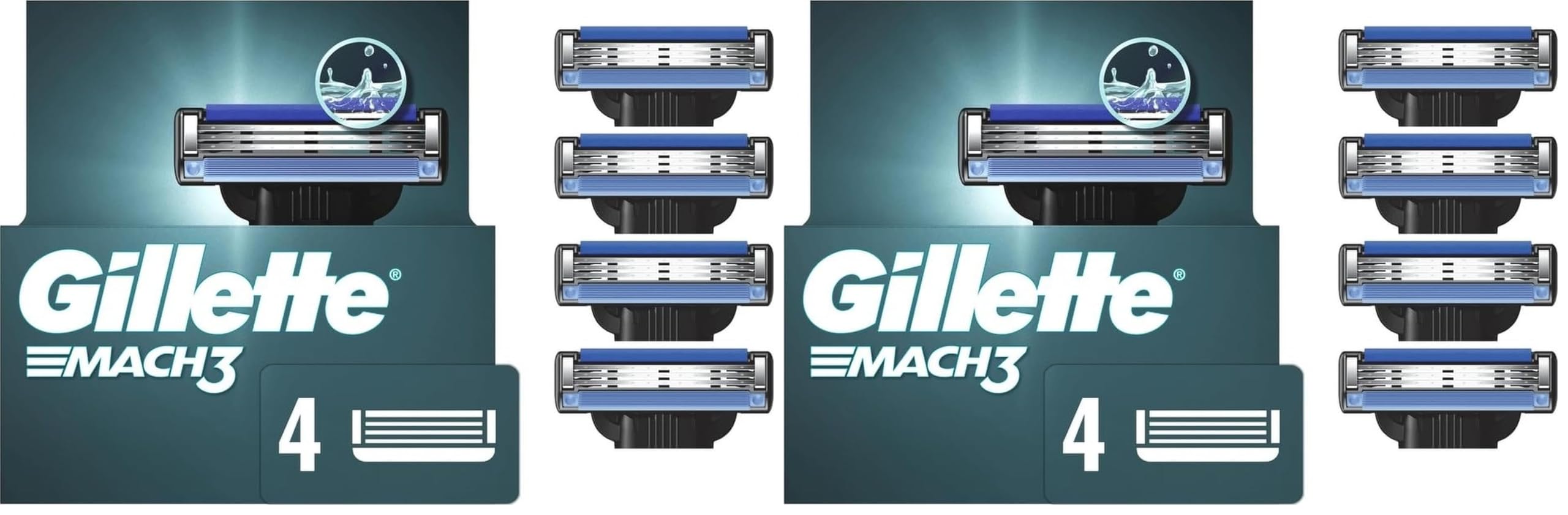 Gillette Mach3 Razor Refills - 4 Blades -9
