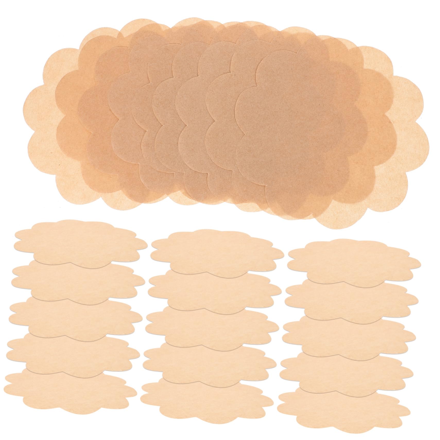 PHENOFICE Flower Shape Greaseproof Baking Paper 500pcs Food Wrapping Paper Sheets Sandwich Wrapping