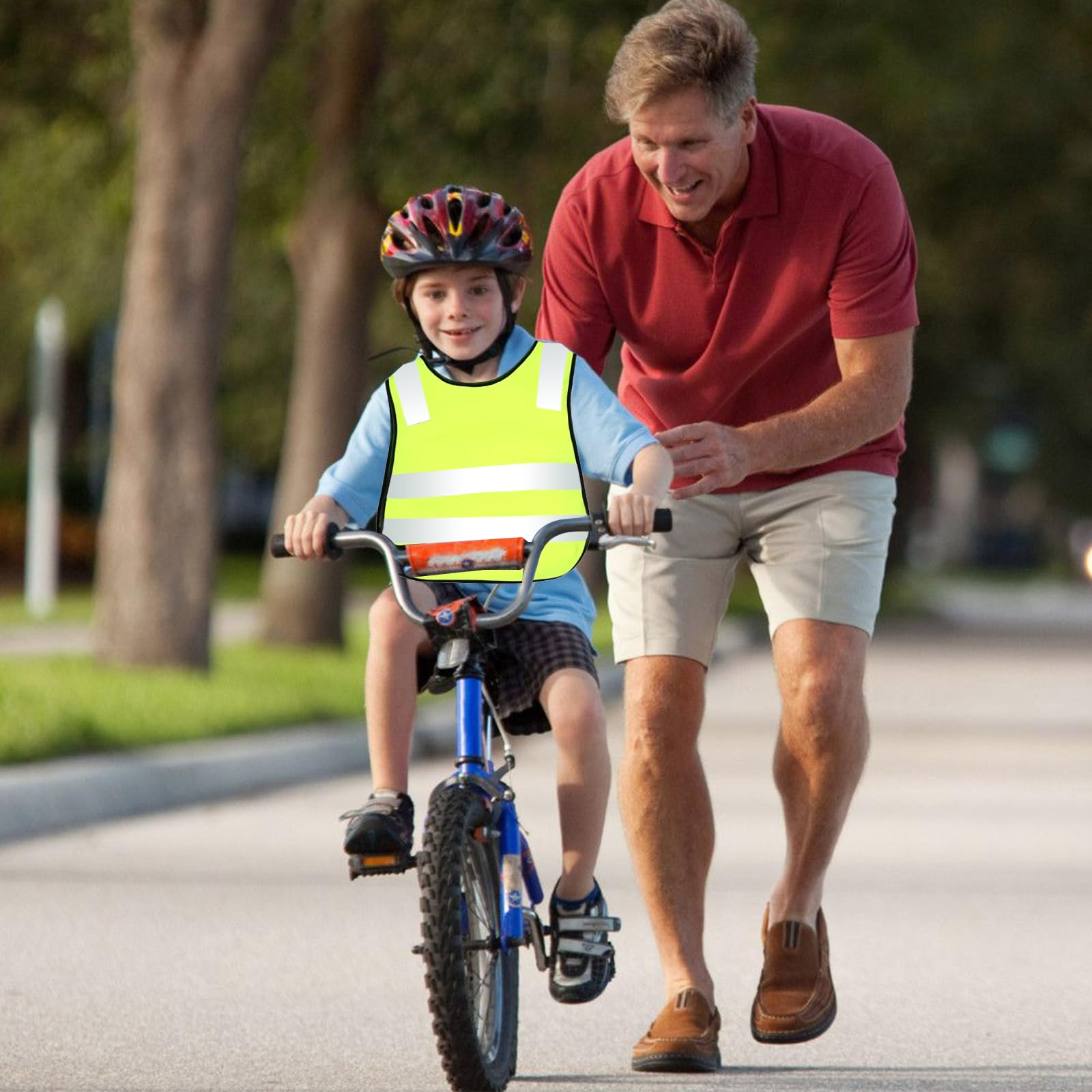 PORFOYO 10 Pièces Gilet De Sécurité pour Enfant, Gilet De Sécurité Réfléchissant, Gilet Reflechissant Enfant, Gilet De Sécurité Enfants, Gilet De Sécurité Haute Visibilité, pour Les Écoles, Le Sport