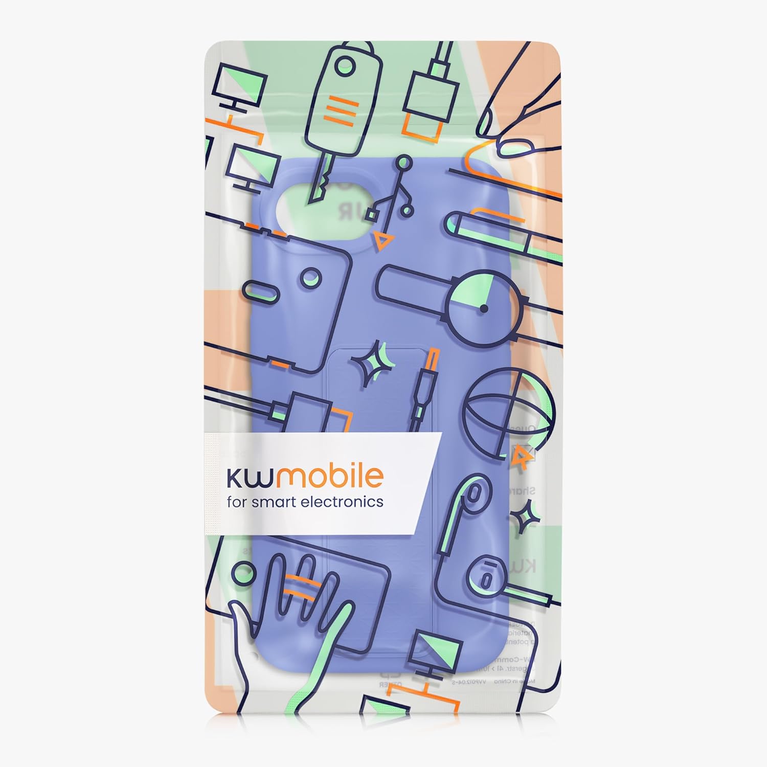 kwmobile Case Compatible with Apple iPhone 16e - Case with Hand Strap and Stand Soft TPU Silicone Coating - Baltic Blue - Image 7