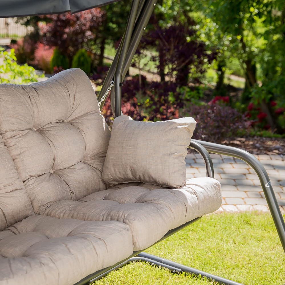 PATIO Hollywoodschaukel Auflage 3 teilig Celebes für Sitzfläche 170 cm mit Seitenkissen Gartenbank Gartenstuhl Polster