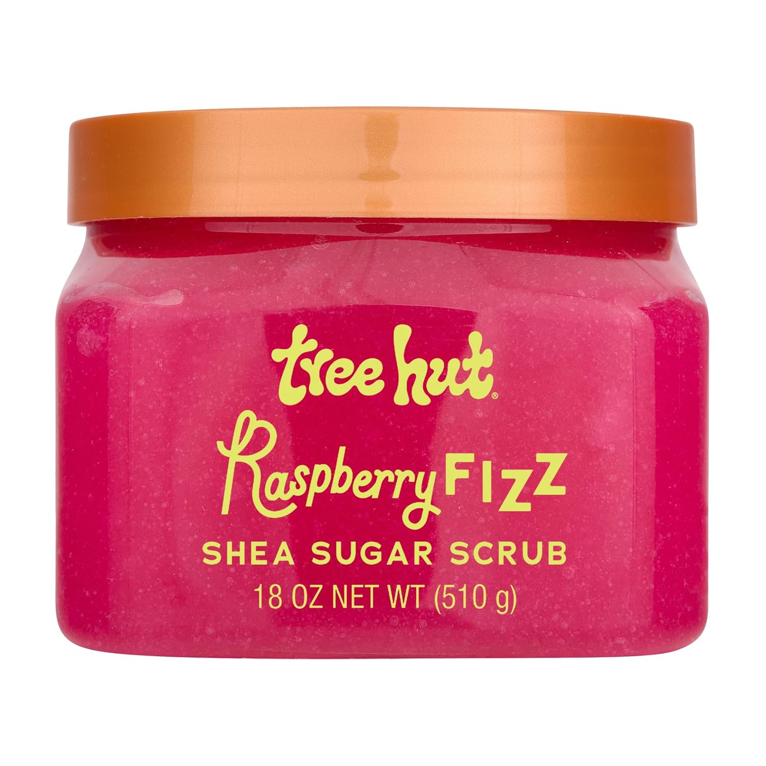 Tree Hut Raspberry Fizz Shea Sugar Scrub 18oz - Exfoliating Hydrating Body Scrub with Shea Butter, Raspberry & Chia Oils for Soft Glowing Skin