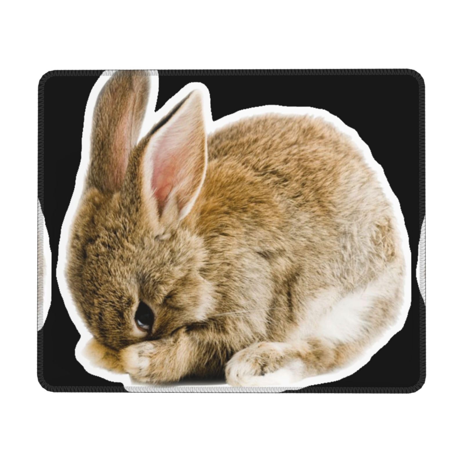 Tappetino Mouse Antiscivolo Con Conigli - 20,3 Cm, Superficie In Poliestere, Base In Gomma 3 Mm, Per Ufficio E Gaming