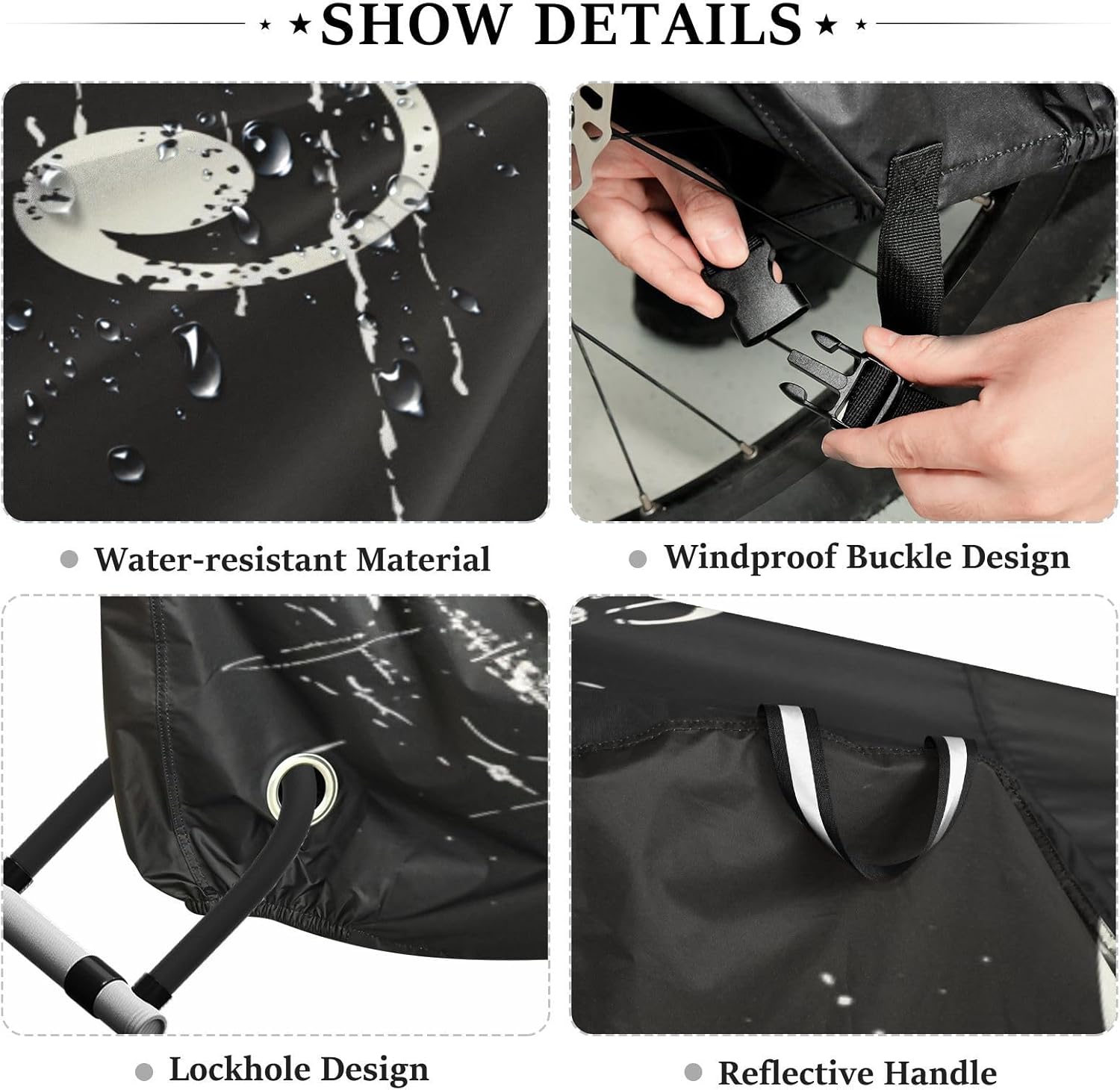 ALAZA Music Note Piano Bike Cover Waterproof Outdoor Ebike Bicycle Covers Tarp Protection for 1/2 Bikes, Sun UV Dust Wind Proof