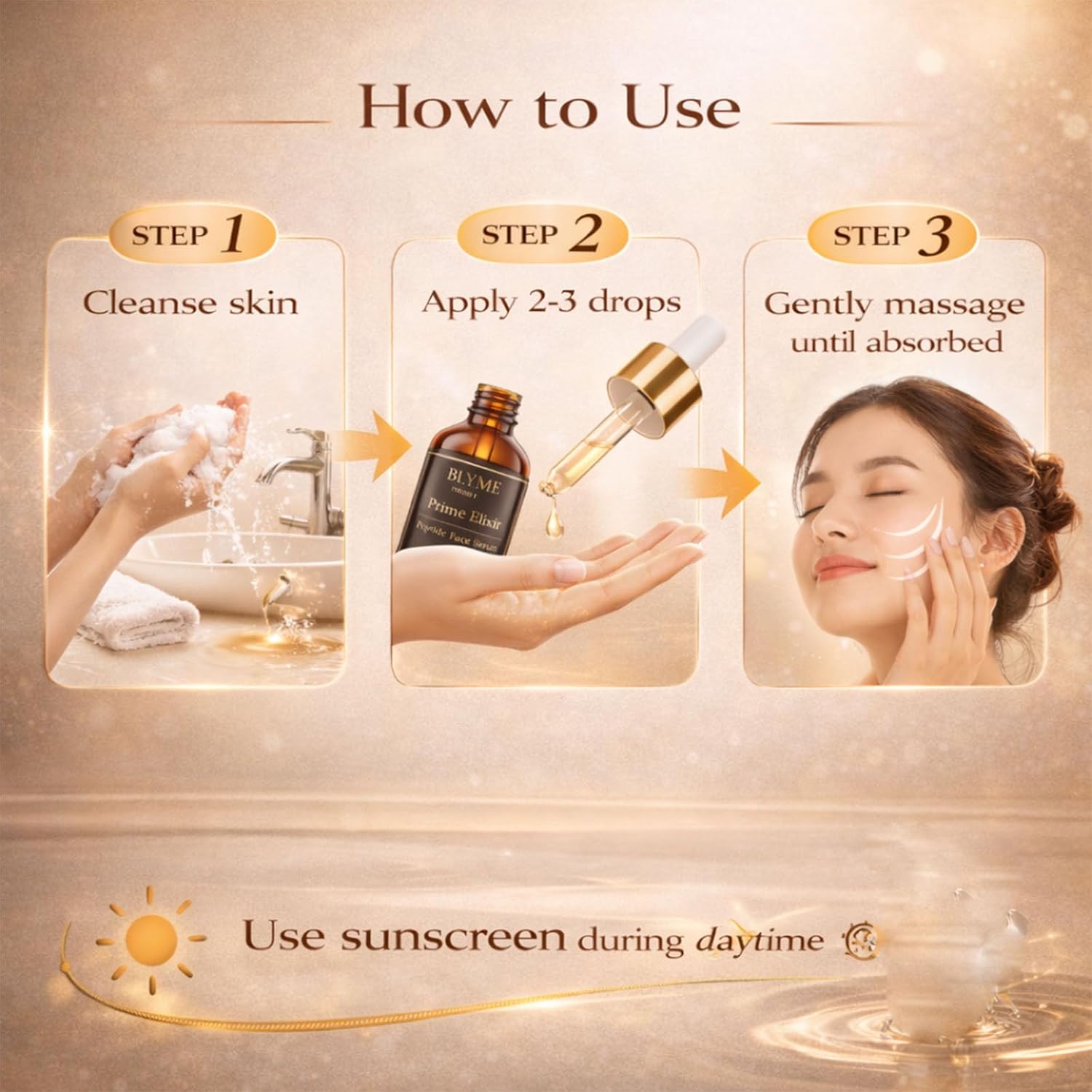 BLYME Prime Elixir, Peptide Face Serum with Hyaluronic Acid & Retinol, Hydrating Skincare for Smoother, Firmer-Looking Skin, Helps Improve the Look of Fine Lines & Uneven Texture, 30ml（1）