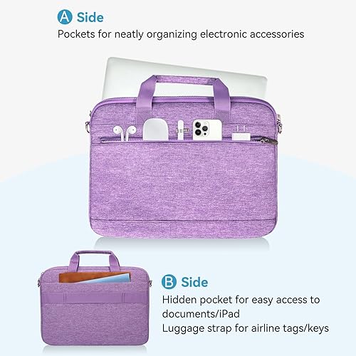 Miniatura 4 de LANDICI Funda protectora de 360 para laptop de 15.6 a 16 pulgadas con correa para el hombro, funda impermeable para MacBook Pro 16, Acer HP, Lenovo,