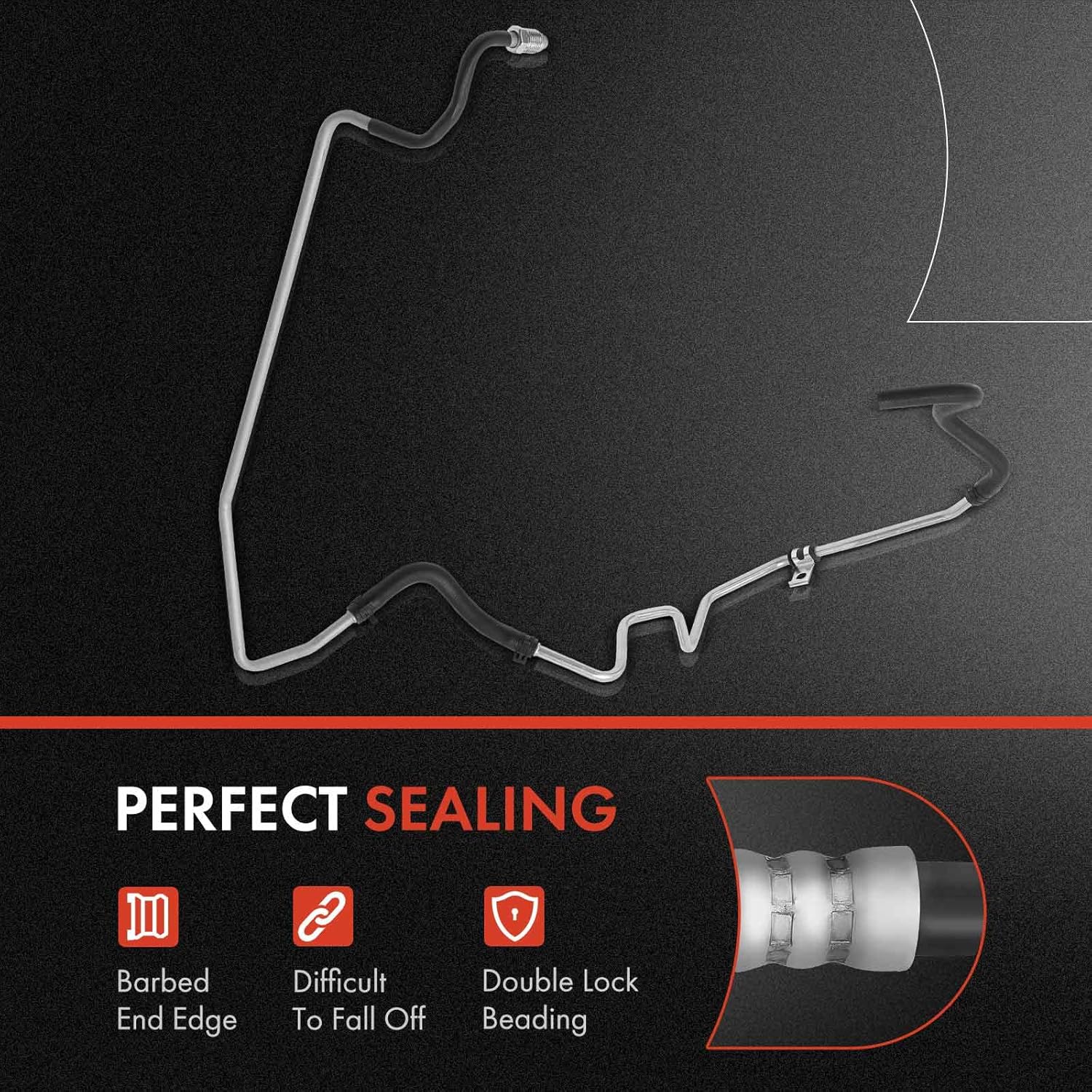 A-Premium Power Steering Hose Pressure Hose Line Assembly Compatible with Toyota Tundra 2000-2006 4.7L, Gear/Rack Pinion To Reservoir, Replace# 444100C021re