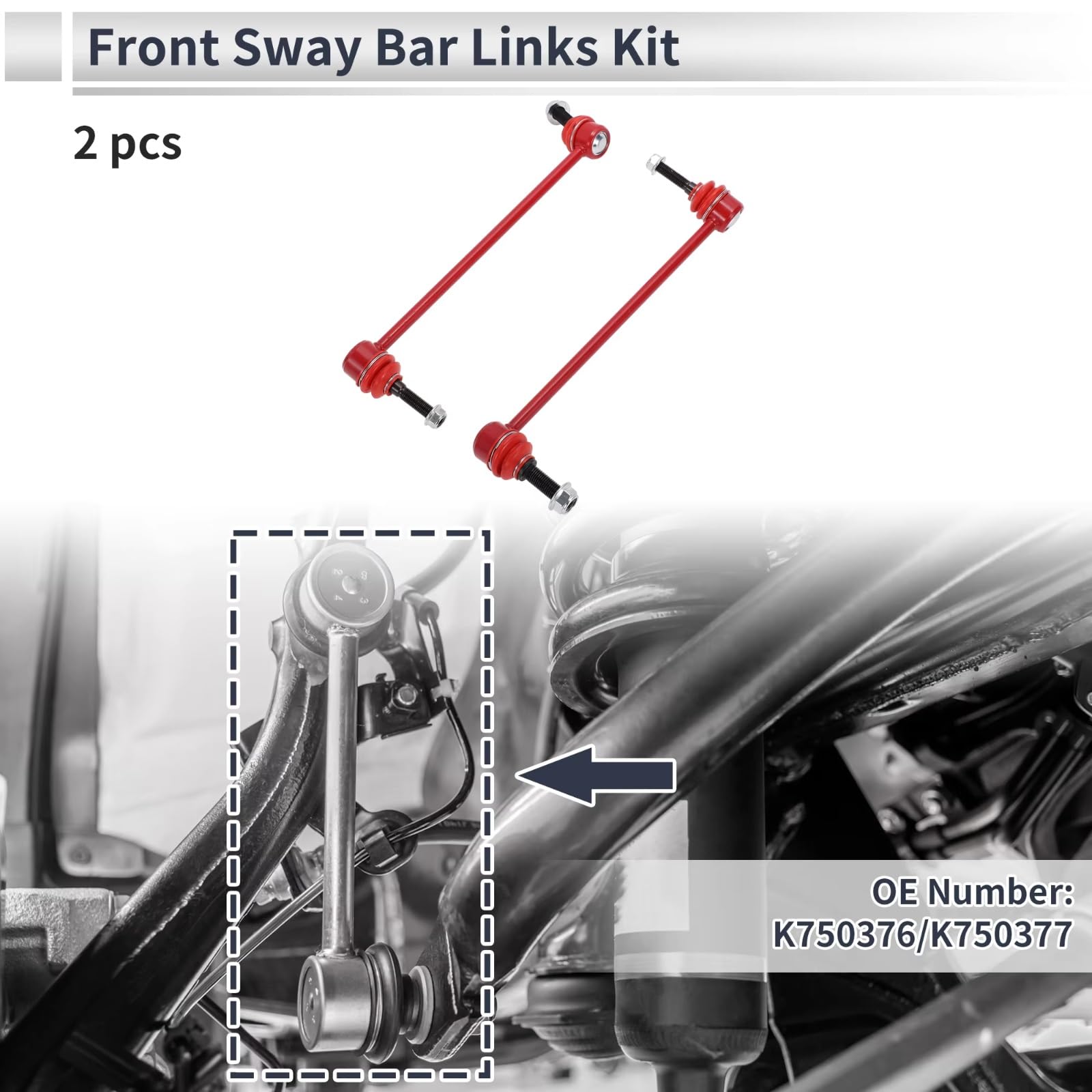 1 Paio Kit Collegamento Barra Antirollio Collegamenti Terminali Della Barra Sospensione K750376/K750377 Compatibile Con Pilot 2016 2017 2018 2019 2020 2021 2022 Boccola stabilizzatore