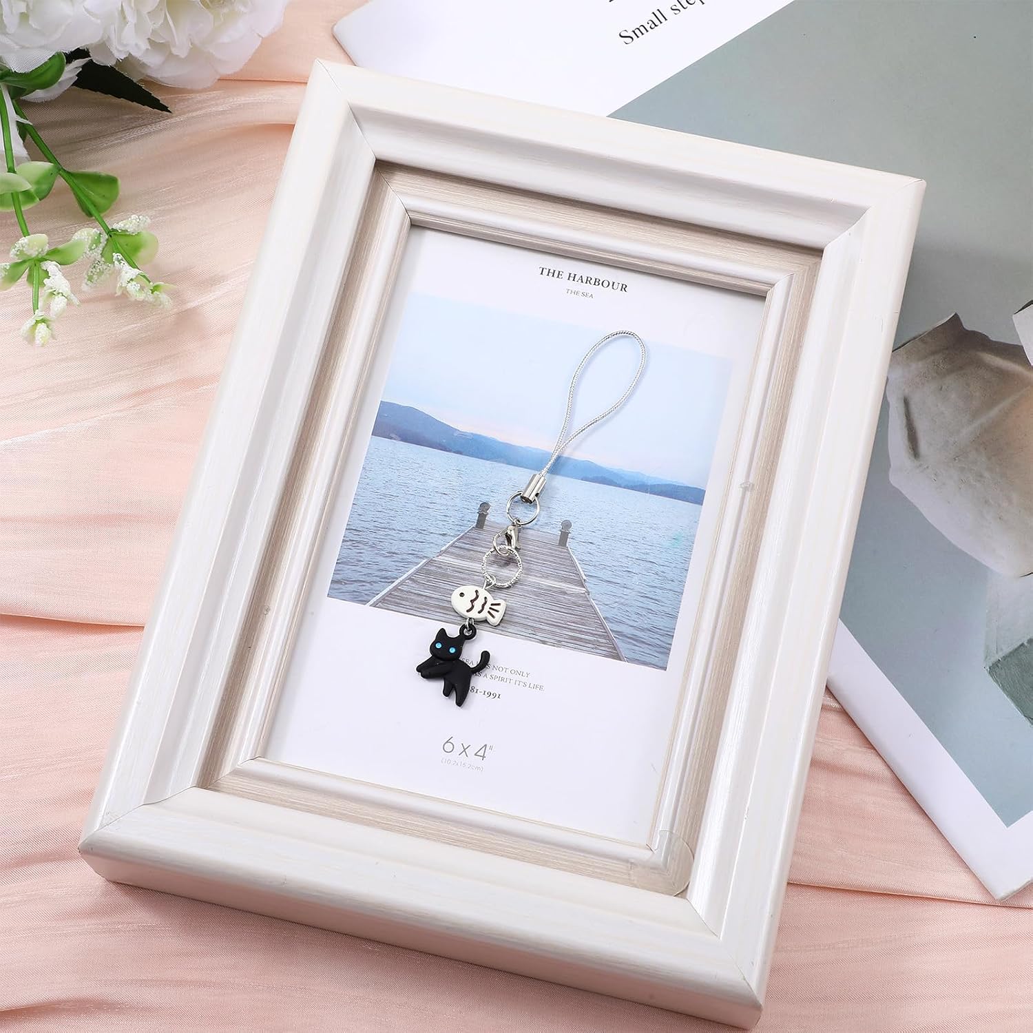 Black Cat Phone Wrist Strap, Cute Cat Fish Phone Bag Charm Accessories Mobilephone Keychain Strap Charms for Bag Keychain Camera Pendants Decor