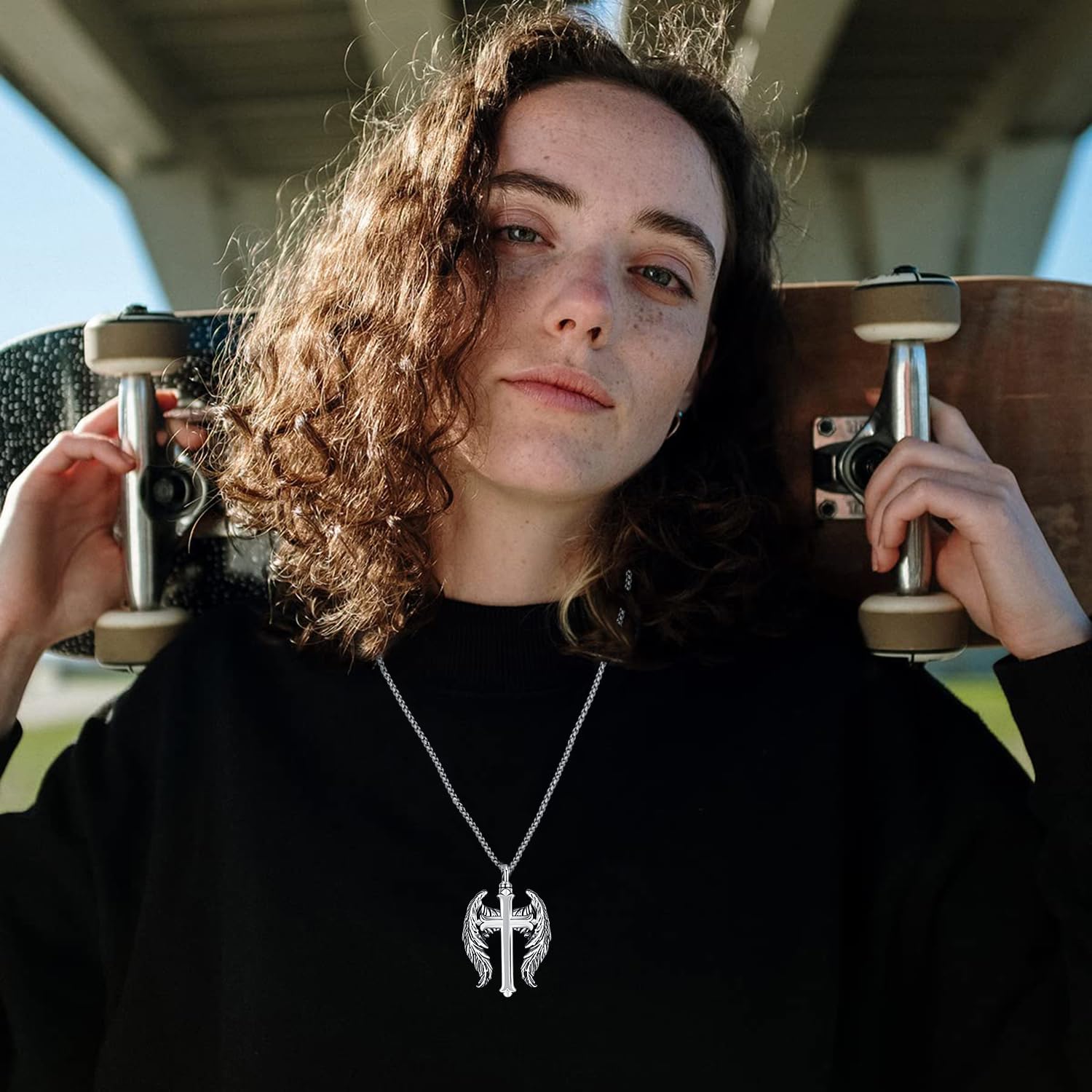 Aniu Cremation Jewelry for Ashes S925 Sterling Silver Urn Necklace Memorial Necklace for Human Ashes of Loved Ones Keepsake Locket Pendant for Men Women - Image 6