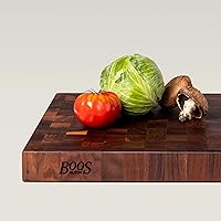 Vista 8 de John Boos CCB Series Rectangular Wooden Walnut Cutting Board 18”x12” – 1.75” Thick, 12-lb Reversible Butcher Block with End-Grain & Finger Grips