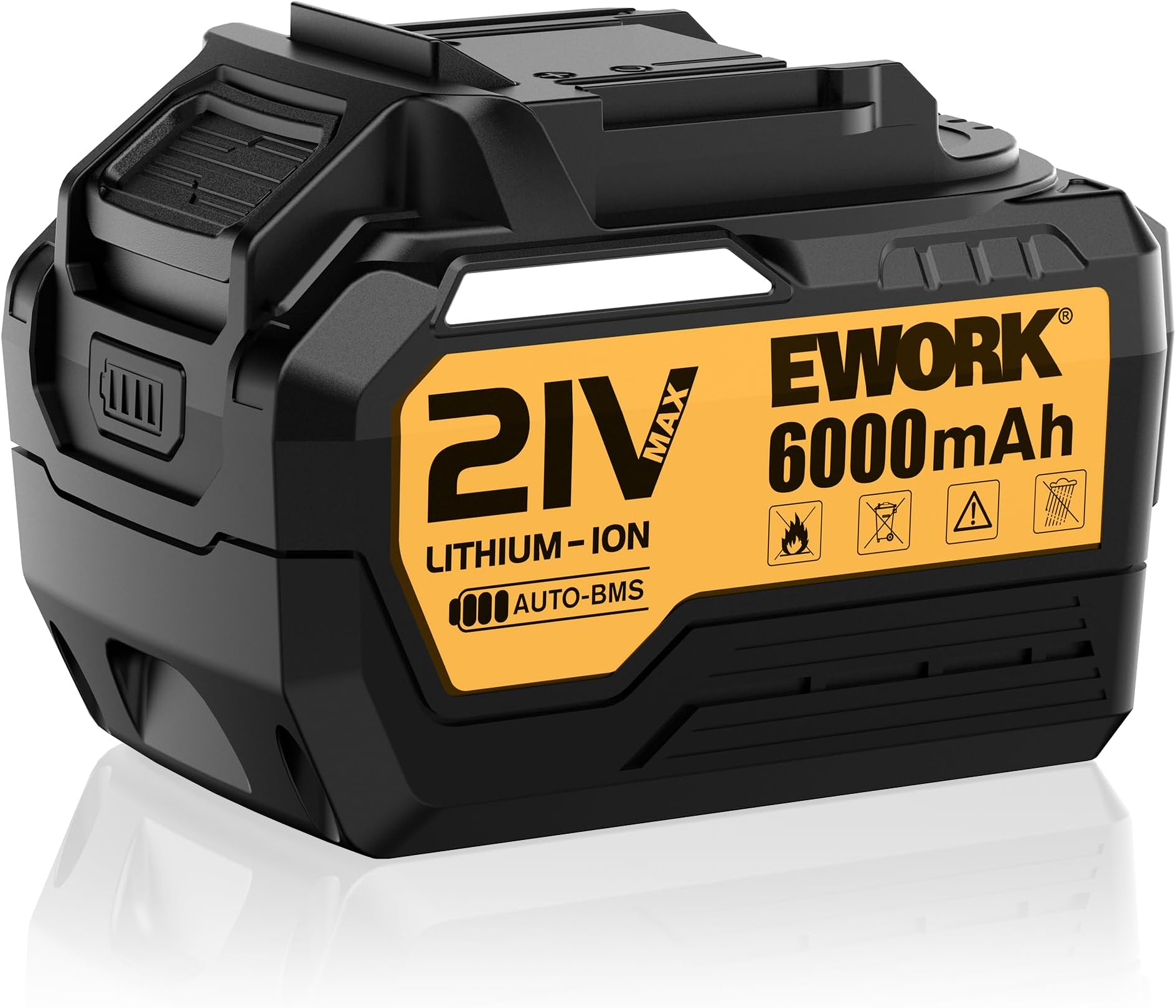 6.0Ah Lithium-Ion Battery for 20V/21V Max Series Cordless Power Tools - EK-6.0B