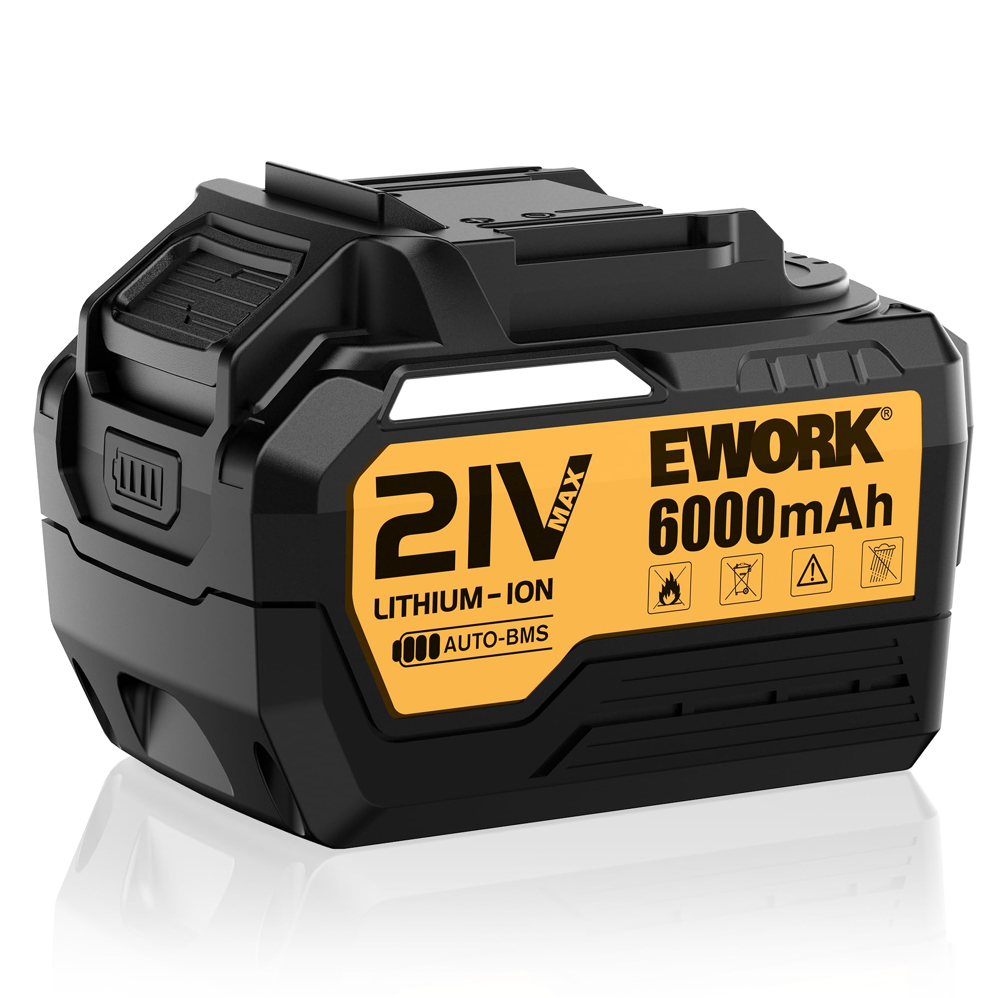 EWORK 6.0Ah Lithium-Ion Battery for 20V/21V Max Series Cordless Power Tools - EK-6.0B