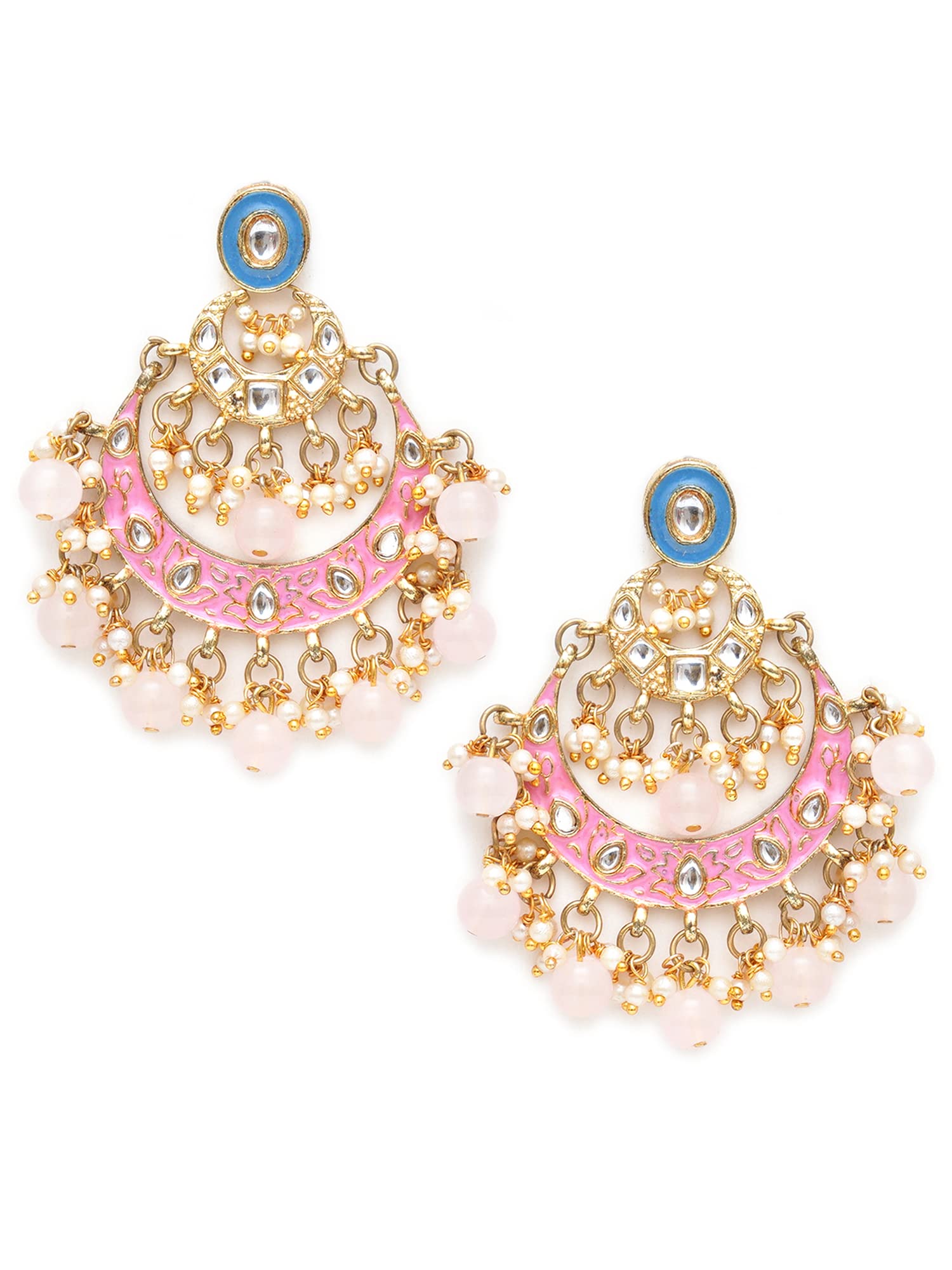 See full amazon price history chart for Karatcart Gold Plated Pink and Blue Meena Kundan Chandbali Earrings for Women Karatcart Gold Plated Pink and Blue Meena Kundan Chandbali Earrings for Women (B0BFQQFVPX) Amazon Price History, Amazon Price Tracker