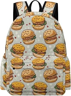 Chess Hamburger Pattern Casual Daypack for Men Women