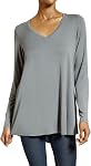 HUE T-shirt T-Shirt T-T-shirt V-Neck à manches longues pour femmes Supersoft Lightweight