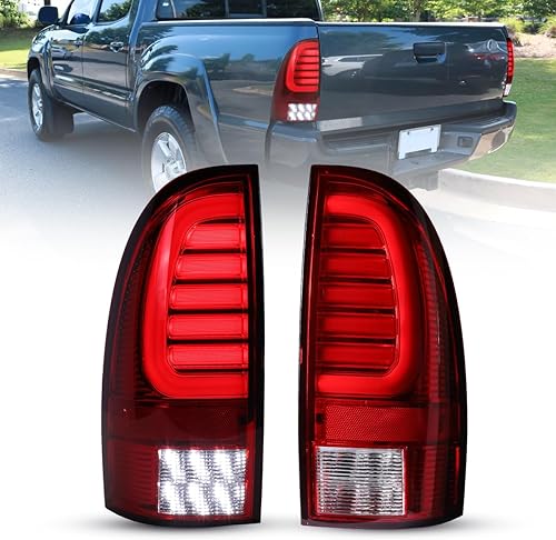 Winjet Conjunto de luz trasera LED completa para Toyota Tacoma 2005 2006 2007 2008 2009 2010 2011 2012 2013 2014 2015, repuesto de luz trasera
