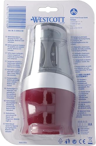 Miniatura 2 de Westcott iPoint HALO - Sacapuntas a pilas rojo oscuro