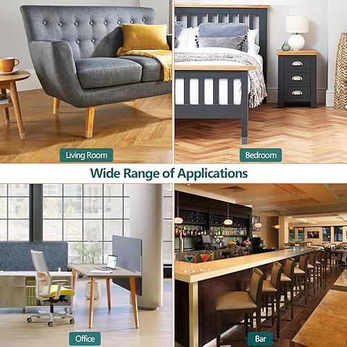 Miniatura 5 de Anicco 36 protectores de suelo para patas de silla, tapas cuadradas de silicona para patas de mesa, deslizadores de silla para suelos de madera