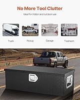 Vista 6 de VEVOR Caja de herramientas de aluminio para camión, caja de herramientas de 30 pulgadas de placa de diamante resistente con asas laterales