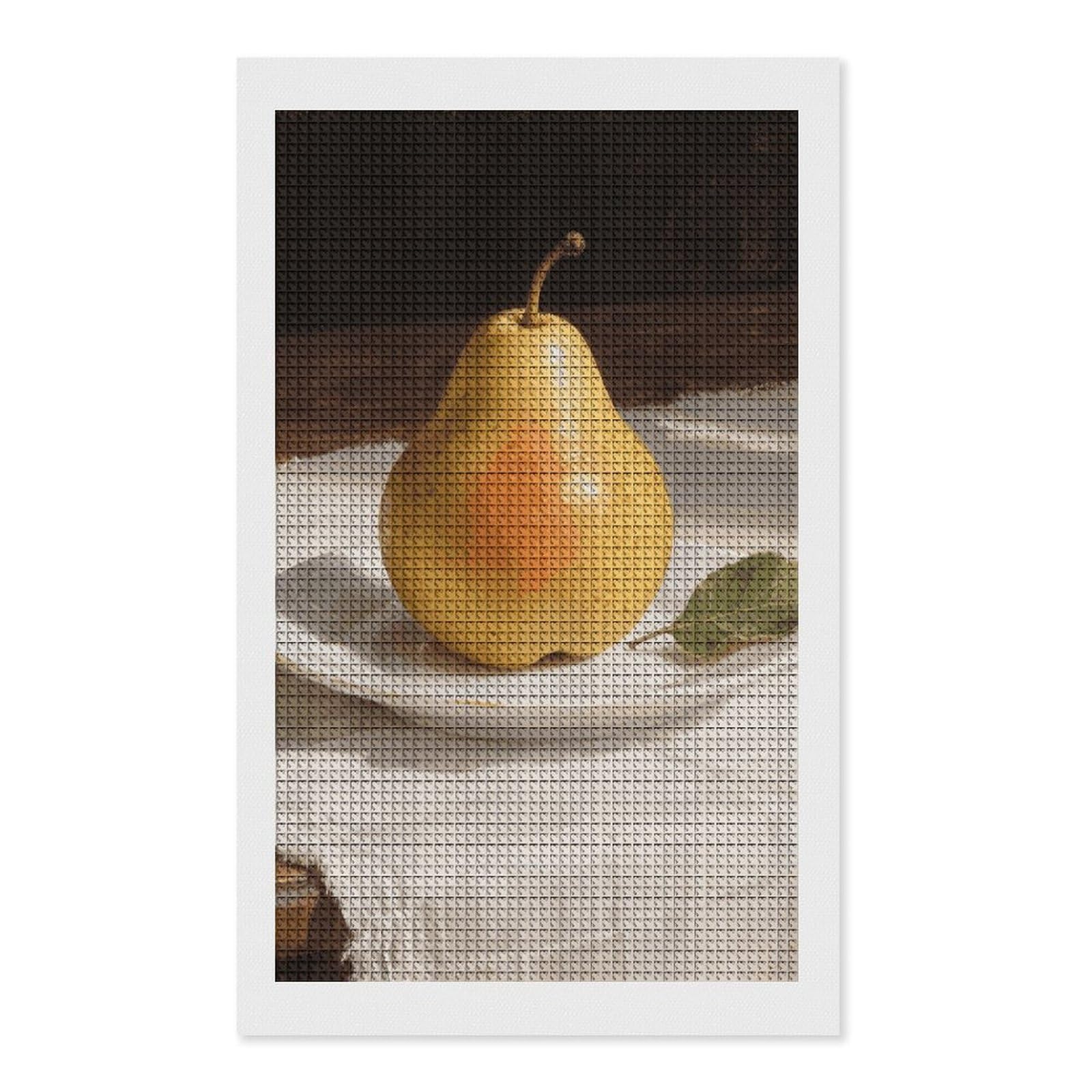 FodPand Pear 5D Diamond Painting Kits for Adults Beginners Full Drill Square Diamond Dots Pictures Gem Art Supplies for Home Wall Room Decoration DIY Craft Set Gift 12x20