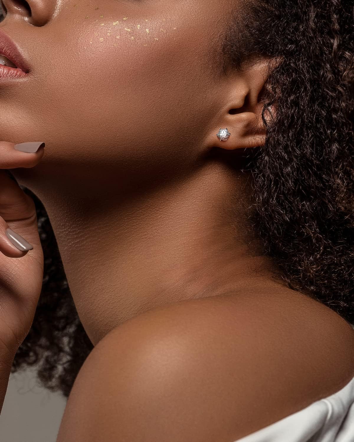 Moissanite Stud Earrings for Women, 18K White Gold Plated S925 Sterling Silver Hypoallergenic Diamond Earring, Lab Grown Diamond Earrings - Image 2