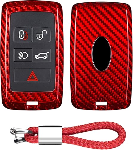 T-carbon Funda protectora para llavero compatible con la gama con llavero, funda protectora de fibra de vidrio real compatible con LanRover Defender