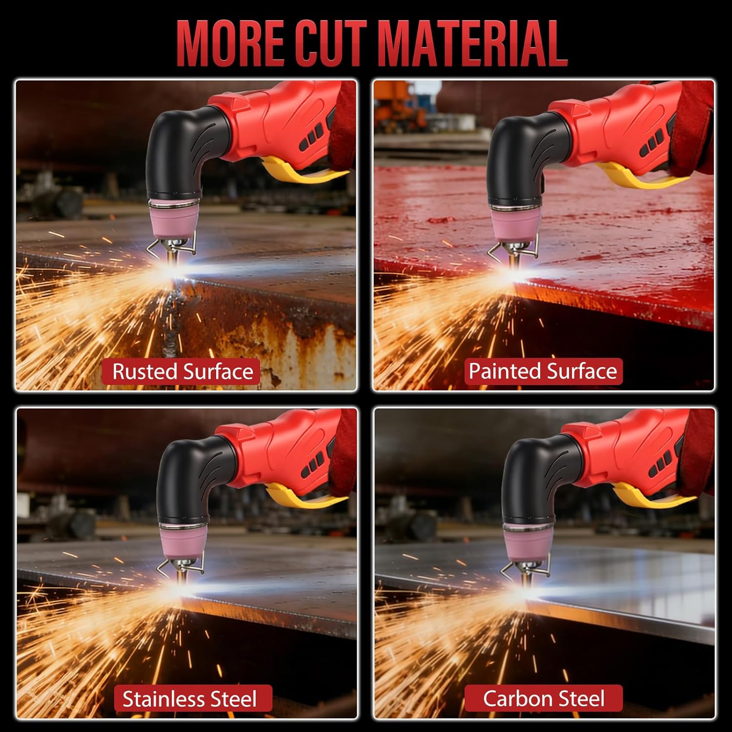 GNI CUT-55PRO Portable Plasma Cutter, Non-Touch Pilot Arc 120V/240V Plasma Cutter Machine, 4/5'' Maximum Cut, Pre-Installed Air Regulator, 2T/4T, DC Inverter IGBT for Beginners DIY & Home Workshops