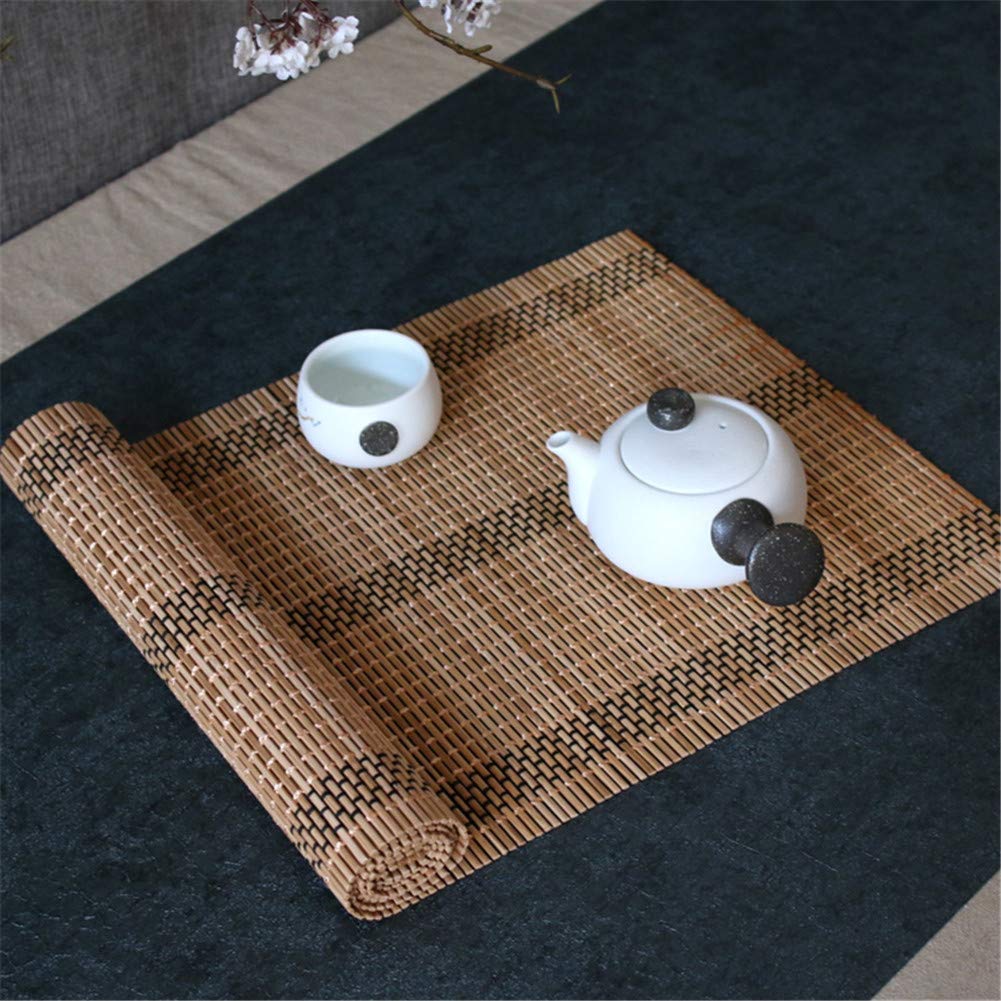 Handgewebt Tischsets, Traditioneller Bambus Tischläufer Hitzebeständig Weihnachten Bauernhaus Party Esszimmer Wohnkultur Tischdecke,1,30 X 210cm(12"×83")