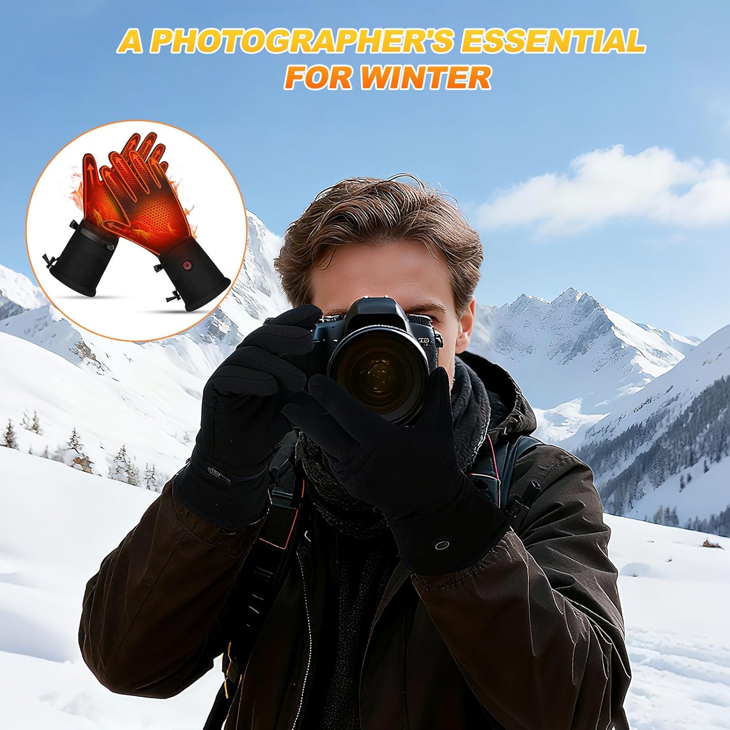 Heated Gloves for Men Women Rechargeable Liner Gloves Thin Heated Running Hiking Gloves Women - Image 5