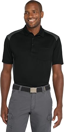 CornerStone Unisex Select Snag-Proof Two Way Colorblock Pocket Polo | Short Sleeve, Casual Durable Work Shirt for Men & Women
