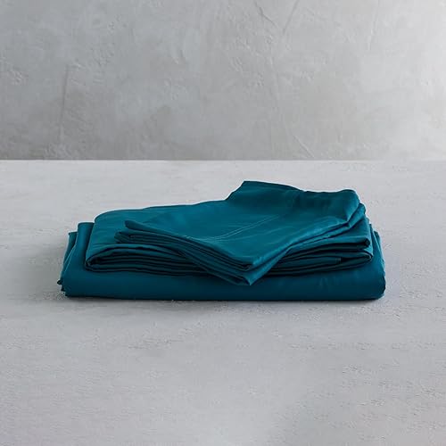 Miniatura 2 de Juego de sábanas súper suaves de 600 hilos de 4 piezas, 100% algodón egipcio, tamaño individual XL, para colchones de hasta 16 pulgadas de