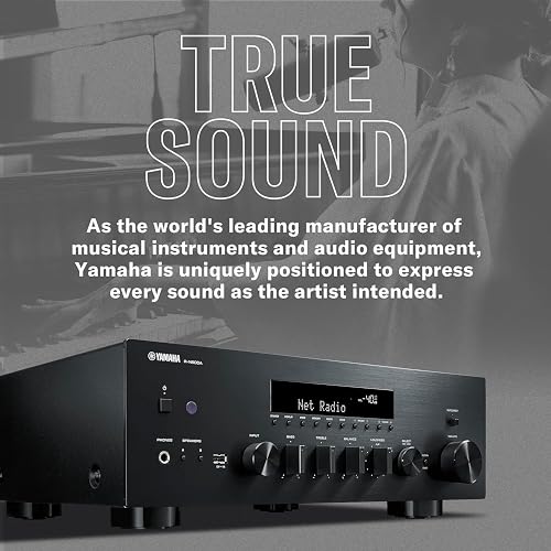 Yamaha R-N600A Ampli-tuner Hi-Fi réseau, Wi-Fi, AirPlay 2, Bluetooth, convertisseur N/A SABRE, TUNER DAB/DAB+, MusicCast avec de nombreux services de streaming, gris - 8